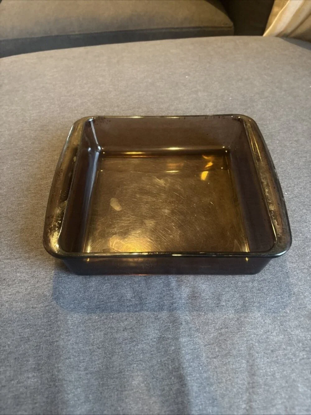 PYREX Square Brown Amber Glass Casserole Brownie Dish Baking Pan 222